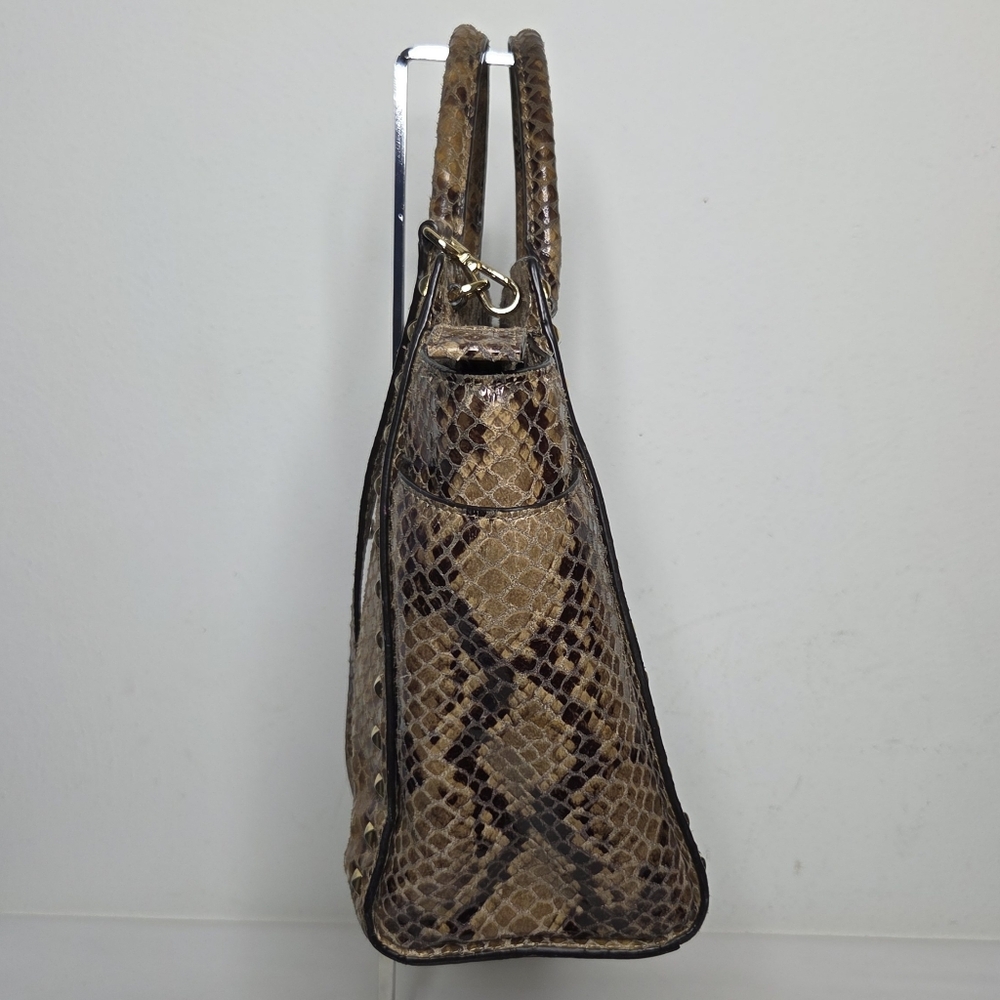 Michael Kors Selma Python Embossed Leather Satche… - image 5